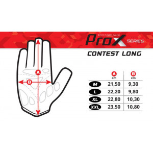 Käsineet ProX Contest Long grey-L