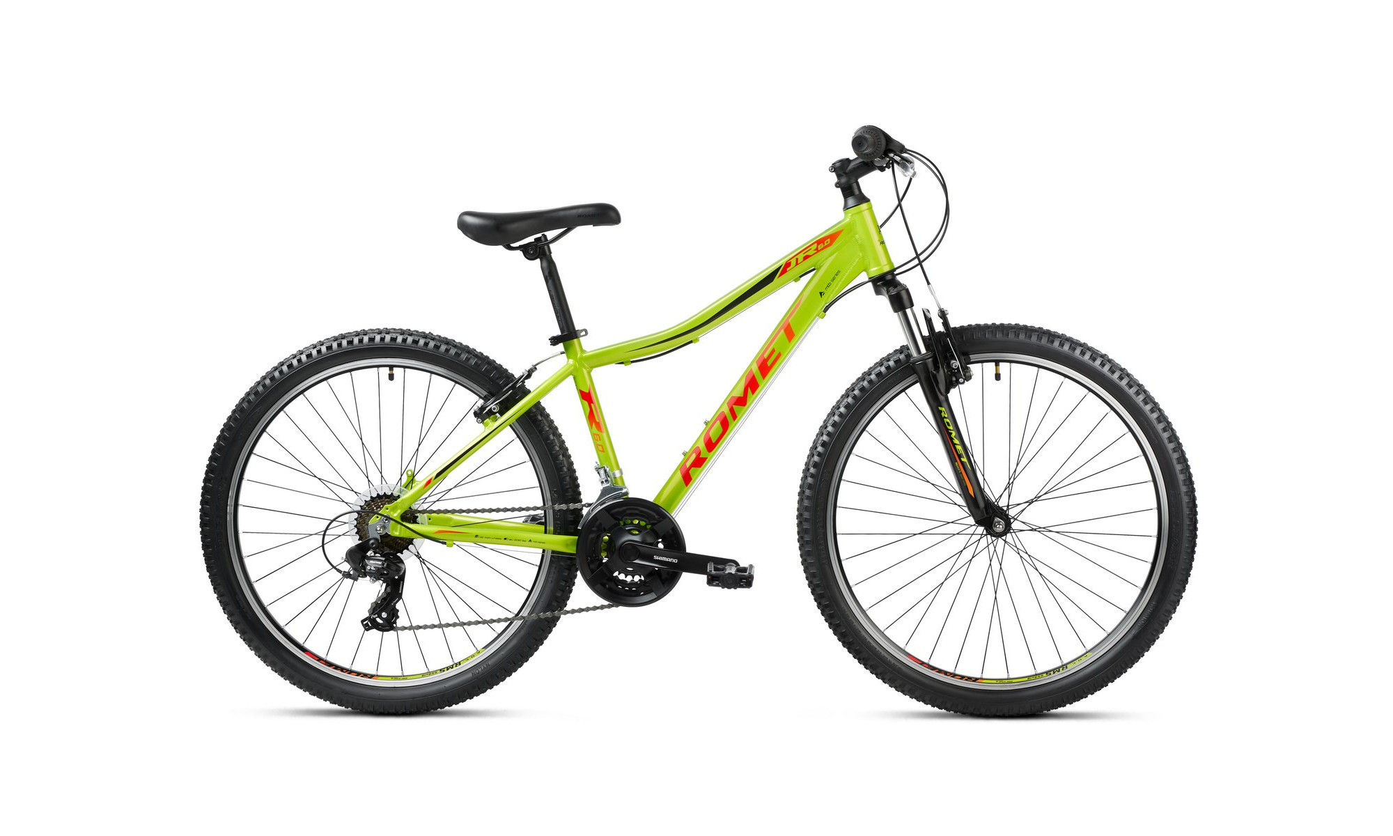 Polkupyörä Romet Rambler R6.0 JR 2025 lemon-black-red 