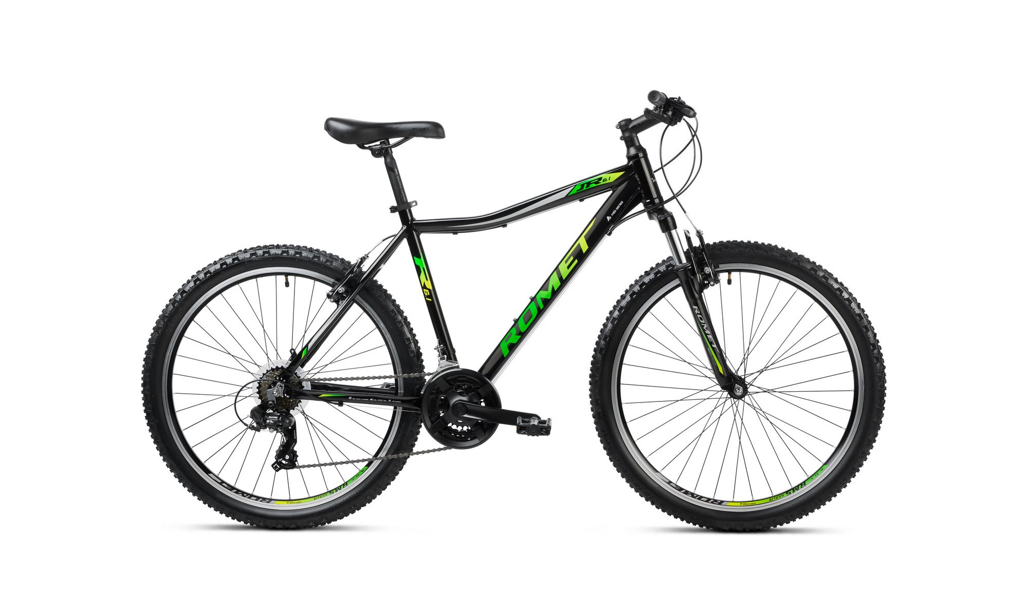 Polkupyörä Romet Rambler R6.1 JR 2025 black-green-grey 