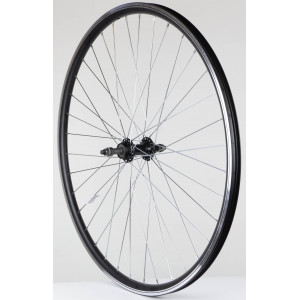 Takapyörä 28" alloy freewheel hub, DoubleWall black rim