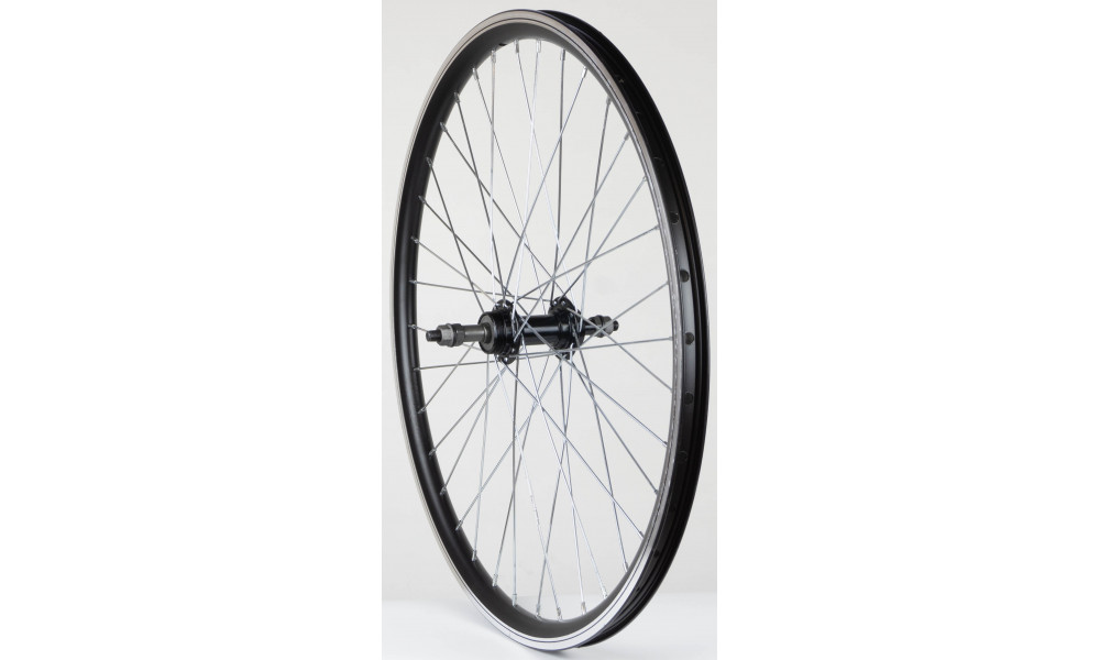 Takapyörä 24" alloy freewheel hub, DoubleWall black rim 