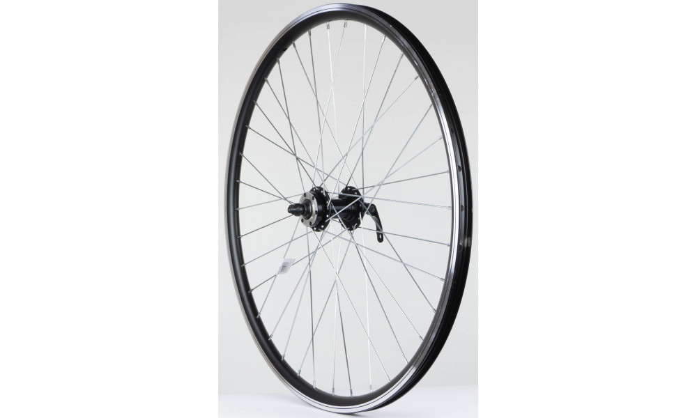 Etupyörä 27.5" Alu disc QR hub, machinery bearings DoubleWall black rim 30mm 