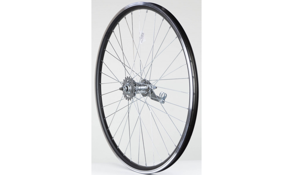 Takapyörä 26" Velosteel single speed hub, DoubleWall black rim 