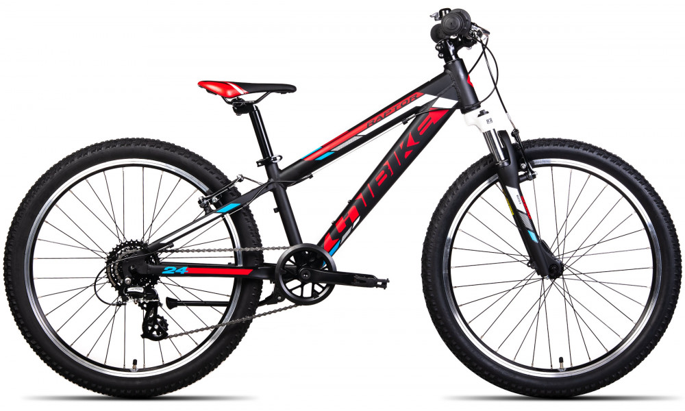 Polkupyörä Unibike Raptor 24 2024 black-red 