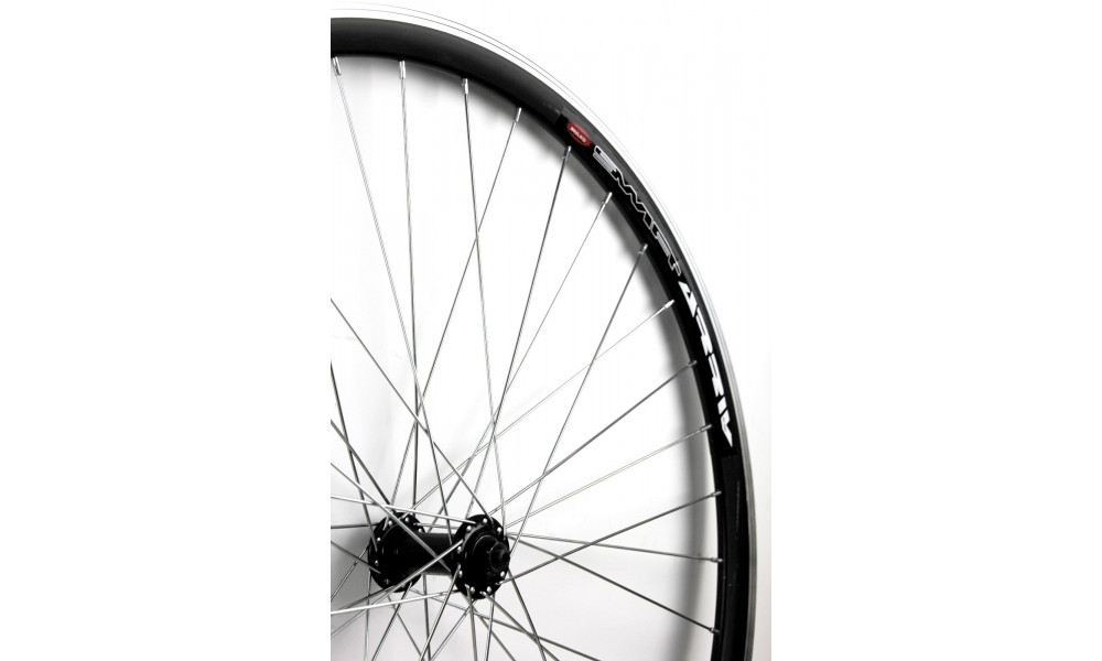 Etupyörä 26" alloy hub QR black, DoubleWall black rim 30mm 