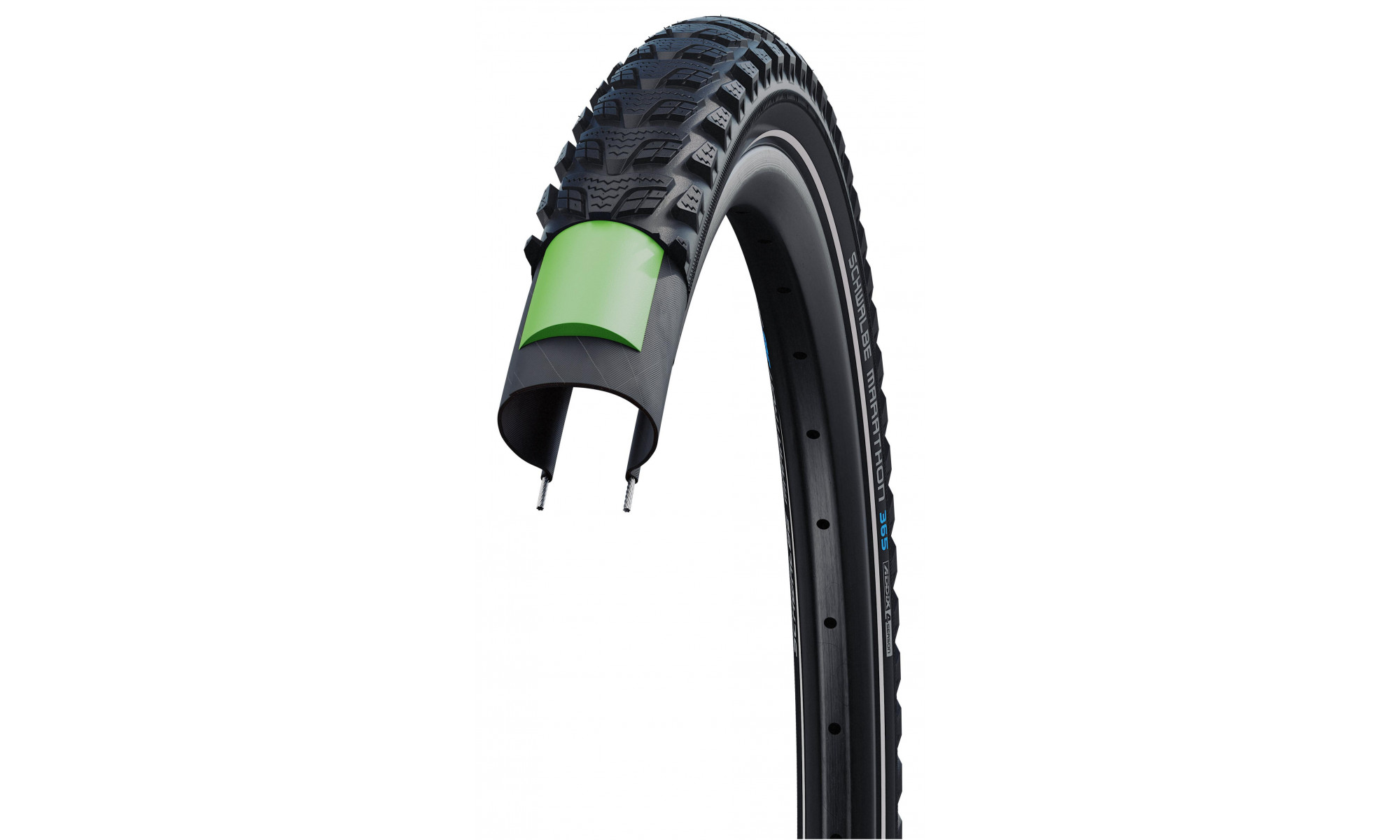 Rengas 28" Schwalbe Marathon 365 HS 475, Perf Wired 40-622 / 28x1.50, 700x38C Addix 4Season Black-Reflex - 2