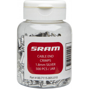 Vaijerin päätynipat SRAM 1.8mm 500kpl. bottle silver