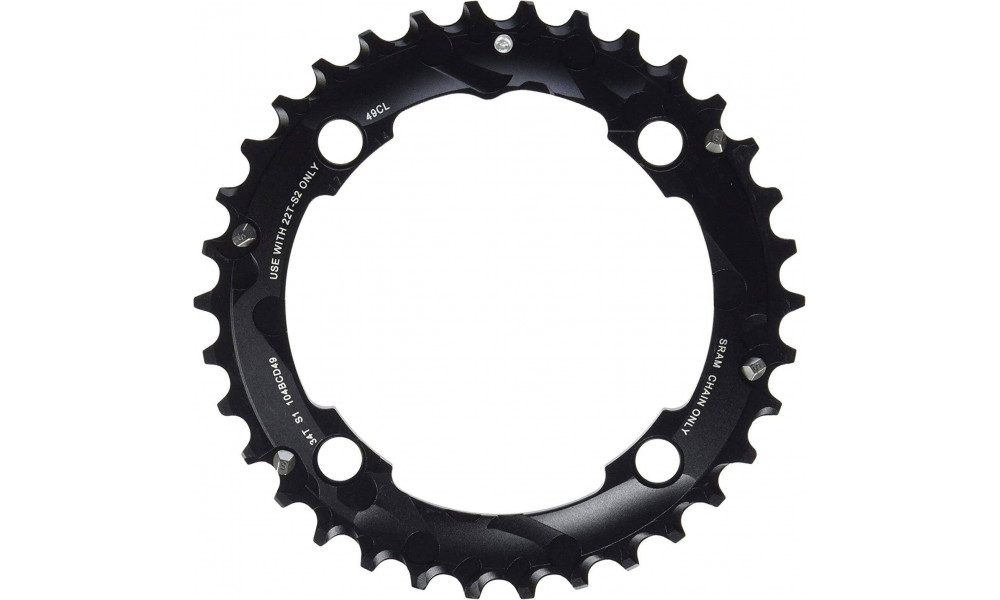 Eturatas SRAM MTB GX 104mm alu 2x10-speed 34T black 