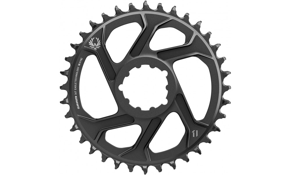 Eturatas SRAM MTB Eagle X-Sync2 Direct Mount alu 11-speed 6mm offset 36T black 