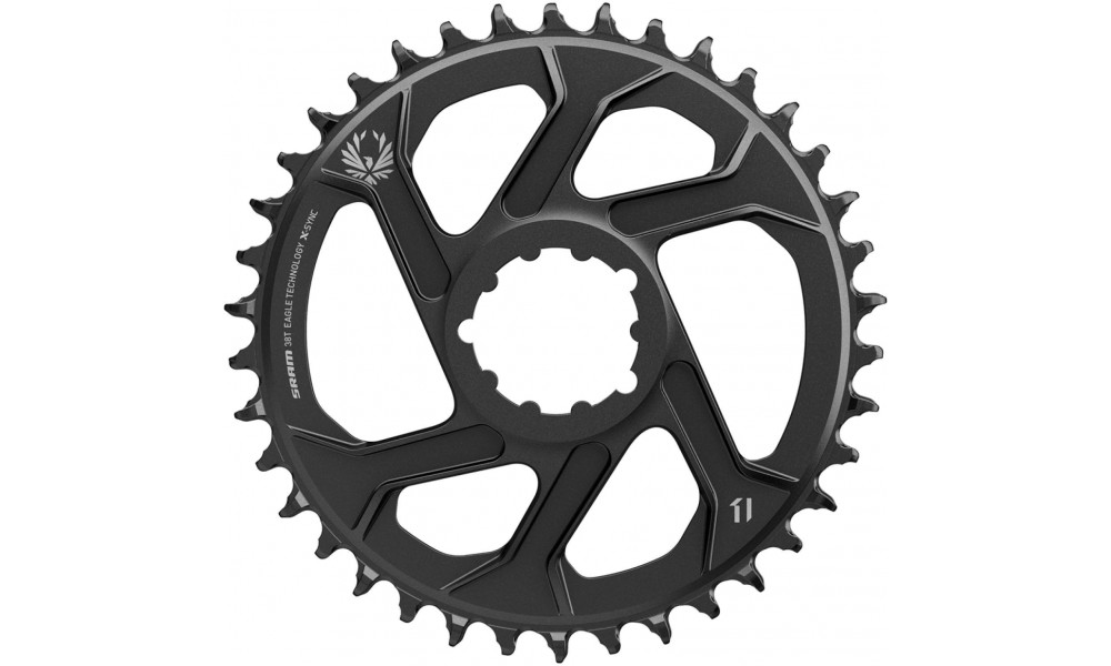 Eturatas SRAM MTB Eagle X-Sync2 Direct Mount alu 11-speed 6mm offset 38T black 