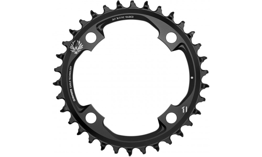 Eturatas SRAM Eagle X-Sync2 104mm alu 34T black 