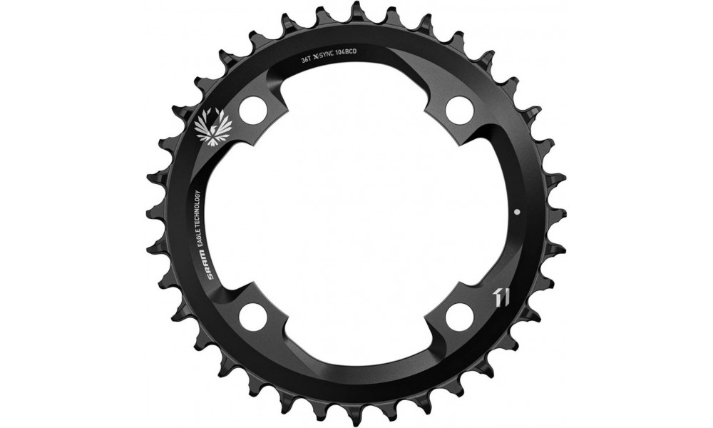 Eturatas SRAM Eagle X-Sync2 104mm alu 36T black 