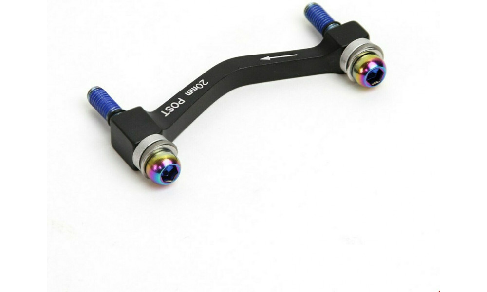 Levyadapteri SRAM Post Mount front 180mm/rear 160mm with stainless steel rainbow bolts 20mm CPS+standard 