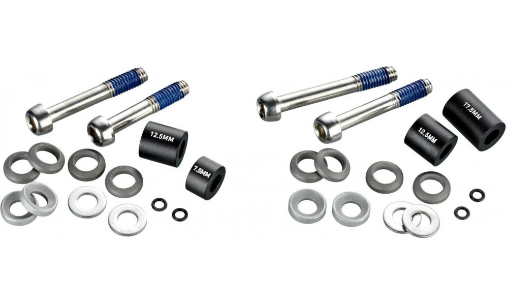 Levyjarrusatulan kiinnityspultit Avid titanium T25 front 180mm/rear 160mm PM 20mm standard set 