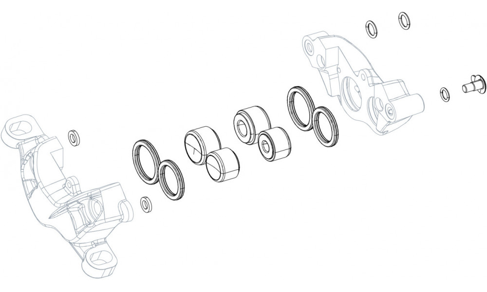 Levyjarrusatulan korjaussarja SRAM pistons, seals and o-rings for Guide R/RS/RSCA1-B1/G2 RSC/ULT A1/G2 R/RS A1 