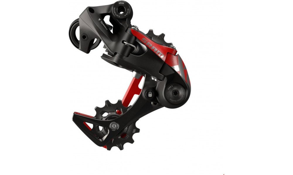 Takavaihtaja SRAM X01 DH medium cage 7-speed red 