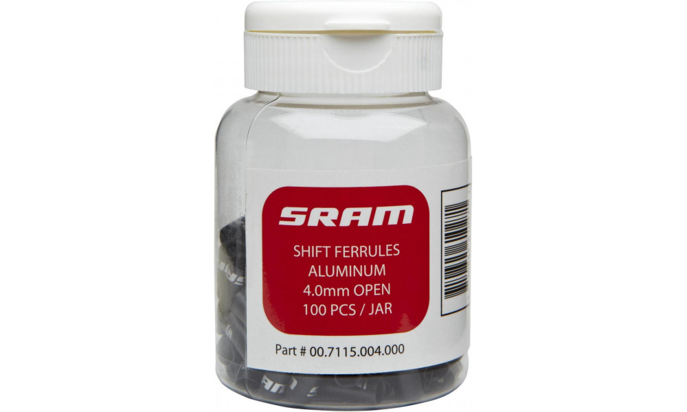 Vaihdekuoren korkit SRAM 4mm alu bottle (100 kpl.) 