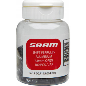 Vaihdekuoren korkit SRAM 4mm short nose black bottle (100 kpl.)