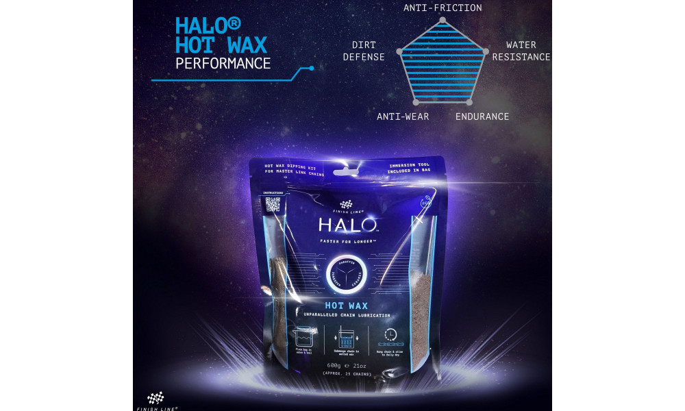 Kuumavaha pyörän ketjuille Finish Line HALO Hot Wax 600g - 8 Kuumavaha pyörän ketjuille Finish Line HALO Hot Wax 600g - 8