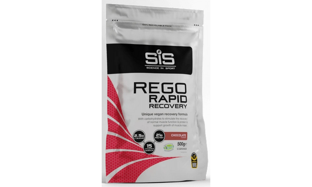 Ravintolisäjauhe SiS Rego Rapid Recovery Chocolate 500g 