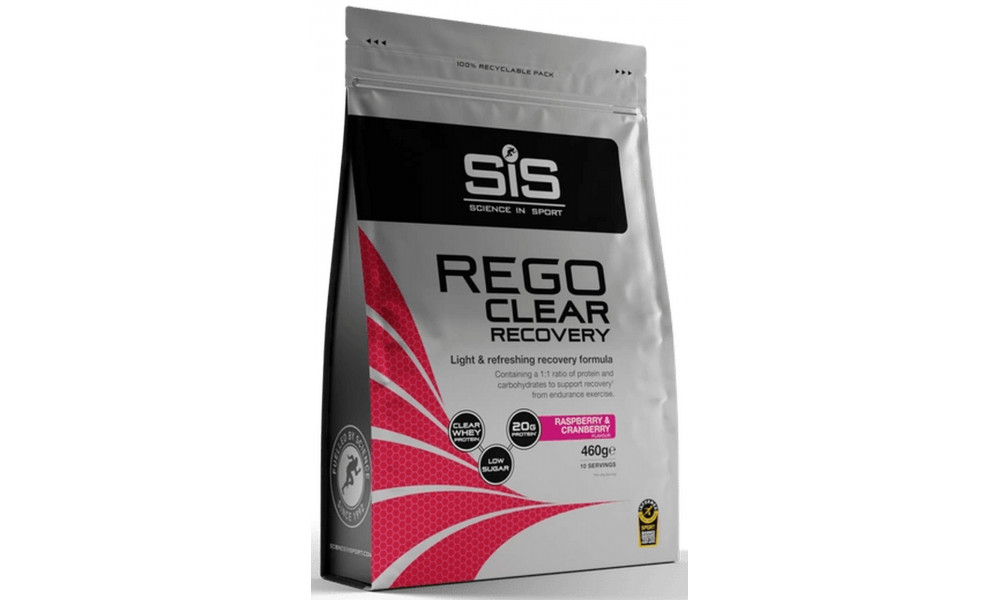 Ravintolisäjauhe SiS Rego Clear Recovery Raspberry & Cranberry 460g 