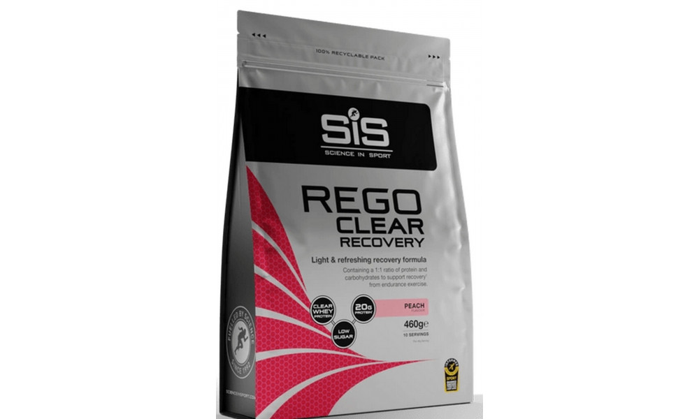 Ravintolisäjauhe SiS Rego Clear Recovery Peach 460g 