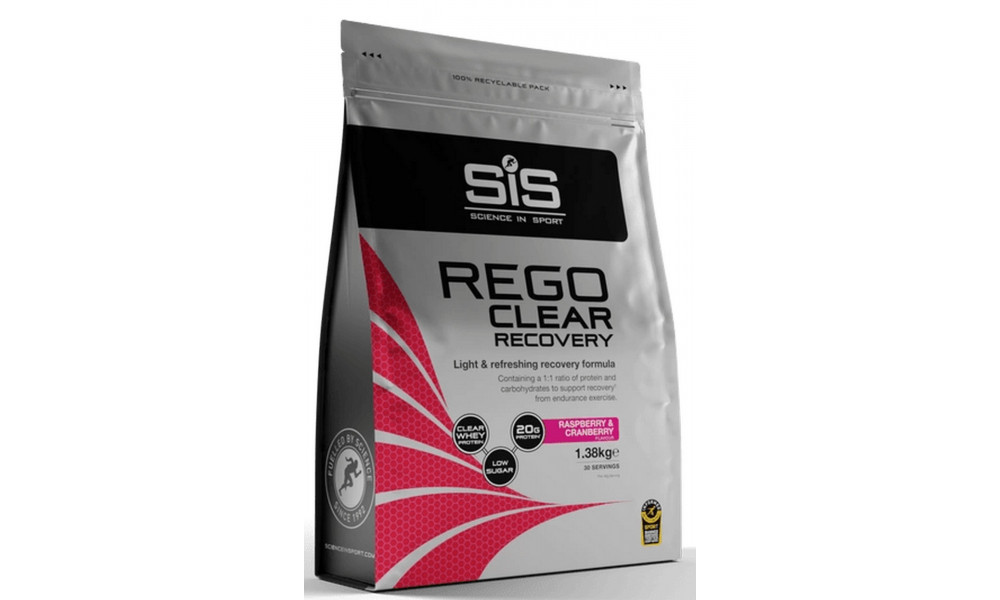 Ravintolisäjauhe SiS Rego Clear Recovery Raspberry & Cranberry 1.38g 