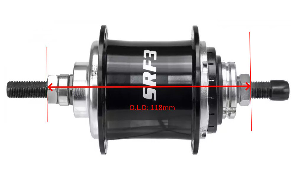 Takanapa Sturmey-Archer S­RF3 Alu 36H 3-speed freewheel black - 3