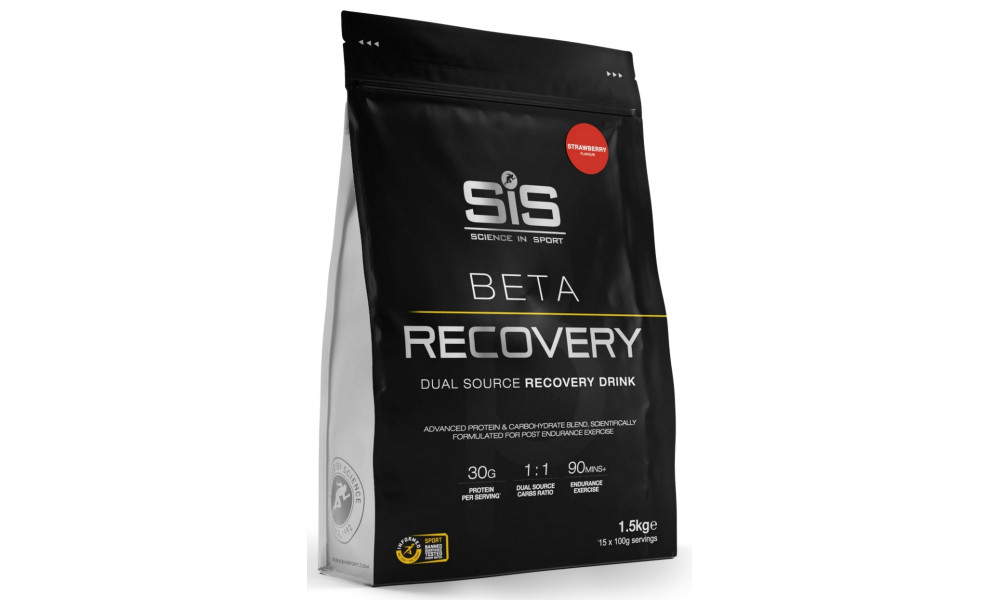 Ravintolisäjauhe SiS Beta Recovery Strawberry 1.5kg 