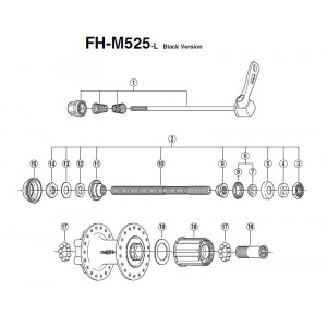 Takanapa Shimano DEORE FH-M525 Disc 6-bolt 9/10-speed