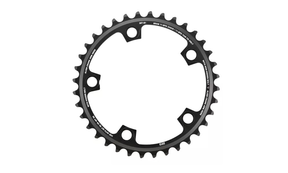 Eturatas SRAM Road Red22/Force22/Rival22 X-Glide R 110mm alu 11-speed 36T black 