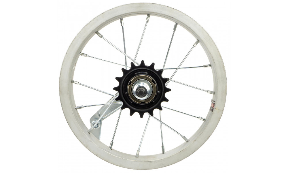 Takapyörä 12" single speed hub, wide alloy singlewall rin - 2