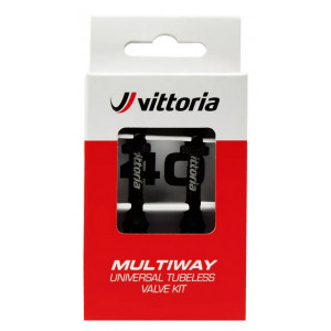 Tubeless venttiili Vittoria Multiway alloy black 60mm 2kpl.