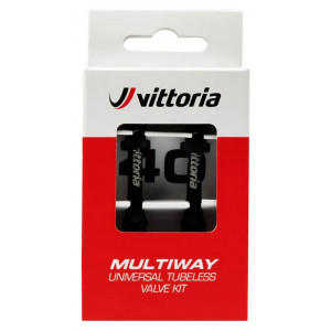 Tubeless venttiili Vittoria Multiway alloy black 80mm 2kpl.