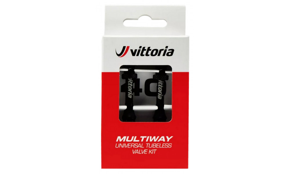 Tubeless venttiili Vittoria Multiway alloy black 80mm 2kpl. 