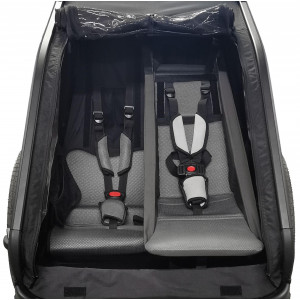 Lastenistuin Cube for Kids Trailer Double CMPT black