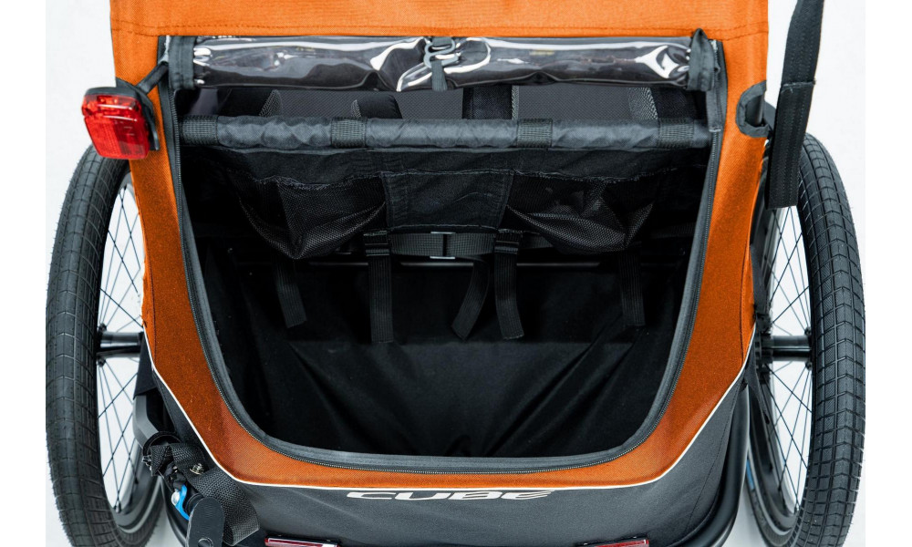 Pyörävaunu Cube Kids Double CMPT X Actionteam grey'n'orange - 4