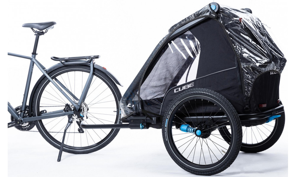 Suojaa sateelta Cube for Kids Trailer Double CMPT transparent - 2