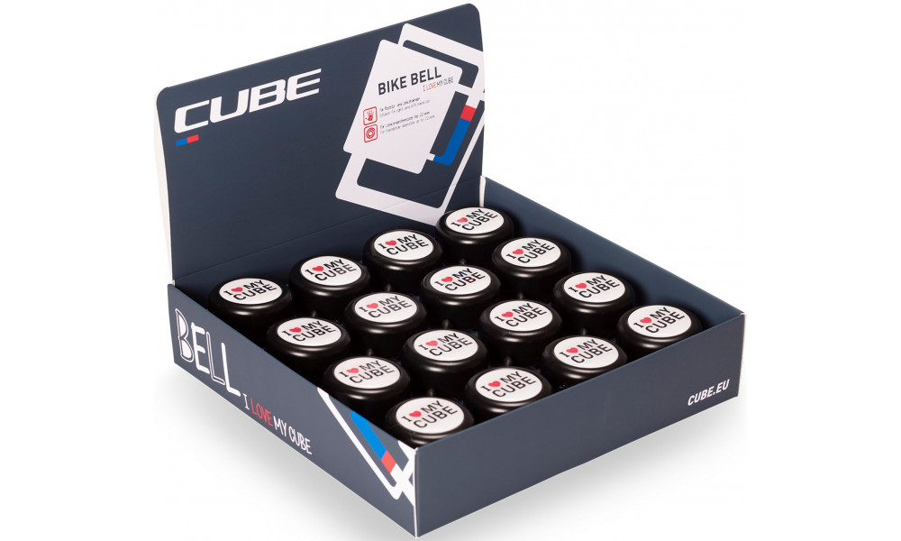 Soittokello Cube I Love My Cube black'n'white'n'red box (16 pcs.) 