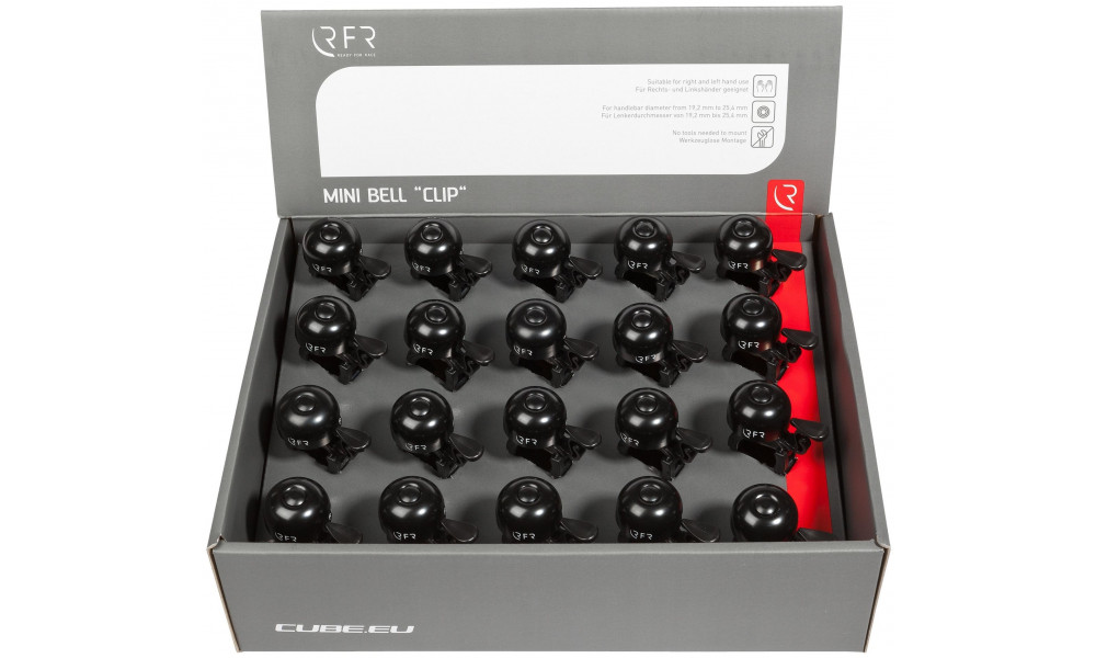 Soittokello RFR Clip black box (20 pcs.) - 4