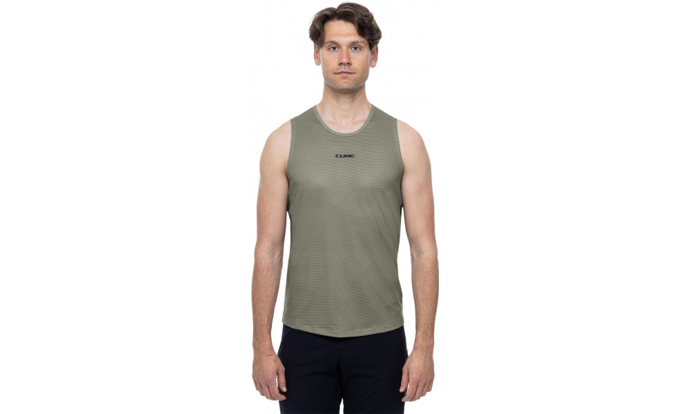 Aluspaita Cube Mesh Sleeveless olive - 5