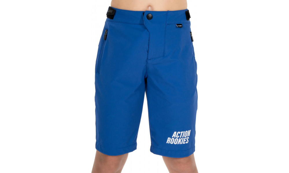 Pyöräilyshortsit Cube Baggy Rookie X Actionteam MTB with liner blue - 3