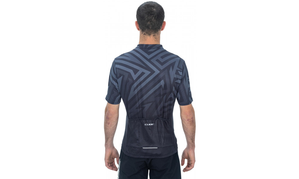 Pyöräilypaita Cube MTB CMPT S/S Full Zip black'n'grey - 4