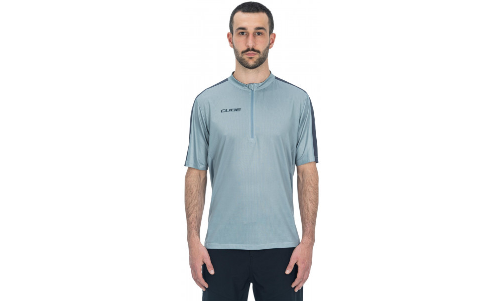 Pyöräilypaita Cube MTB CMPT S/S Half Zip grey - 5
