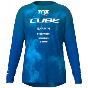 Pyöräilypaita Cube Rookie x Actionteam MTB L/S blue'n'green