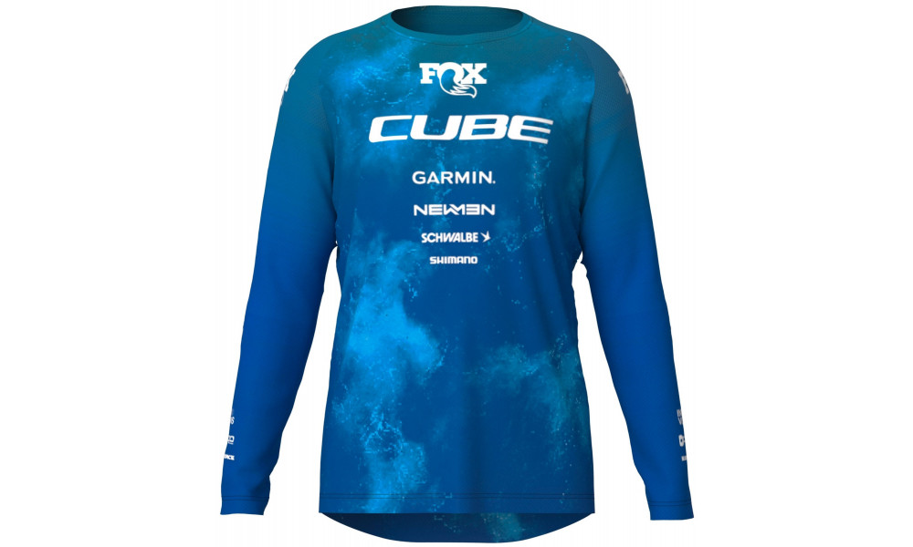 Pyöräilypaita Cube Rookie x Actionteam MTB L/S blue'n'green - 1