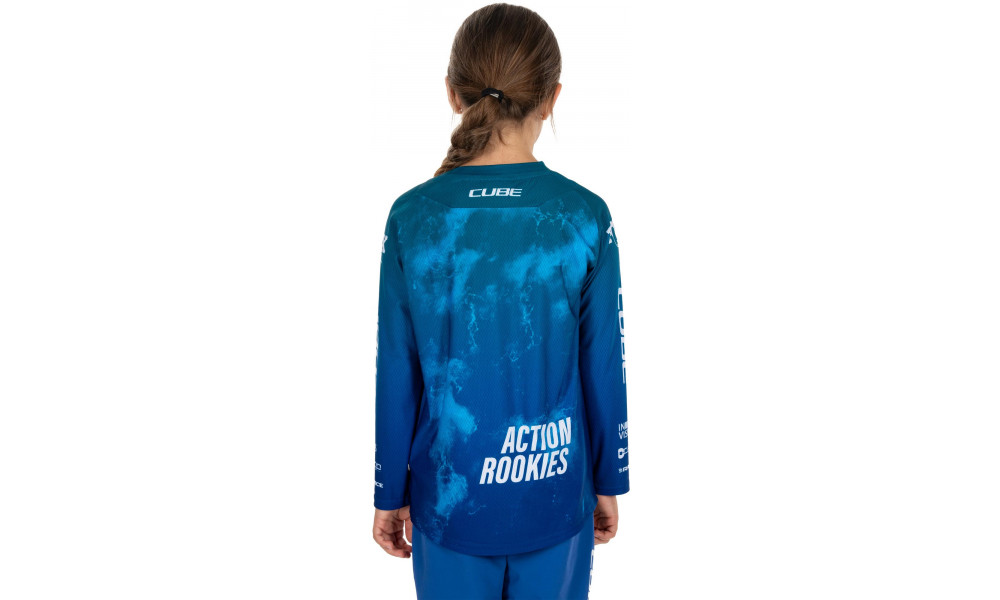 Pyöräilypaita Cube Rookie x Actionteam MTB L/S blue'n'green - 2