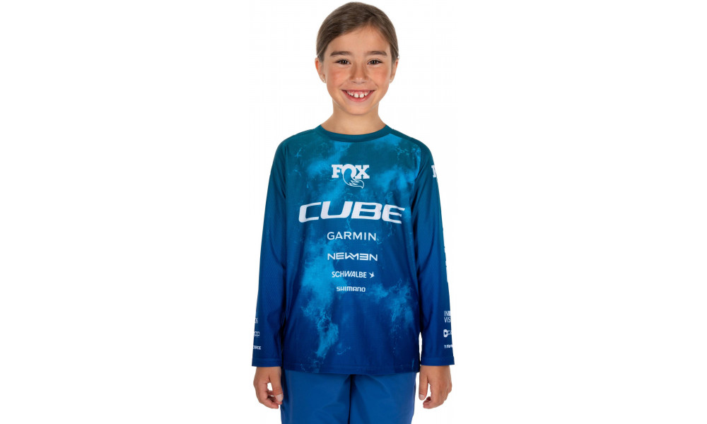 Pyöräilypaita Cube Rookie x Actionteam MTB L/S blue'n'green - 3