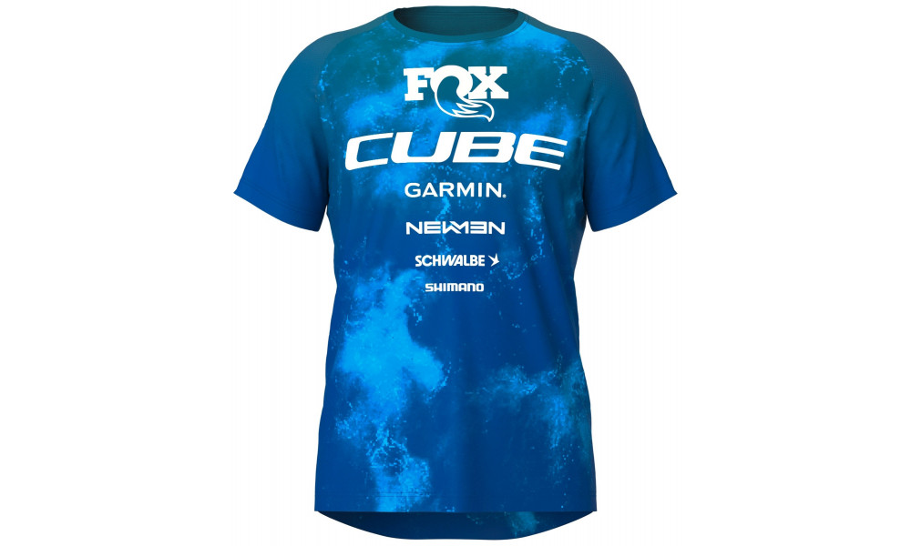 Pyöräilypaita Cube Rookie x Actionteam MTB S/S blue'n'green - 1