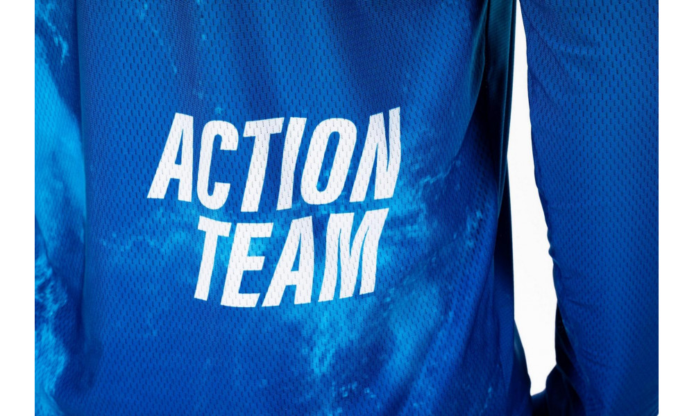 Pyöräilypaita Cube X Actionteam MTB L/S blue'n'green - 3